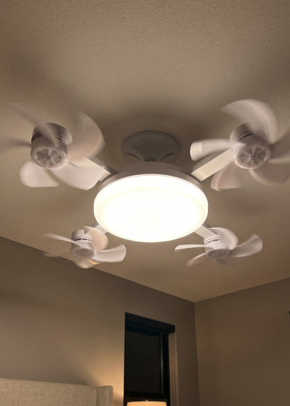 Ventilador de techo Zephrio con luz LED y control remoto