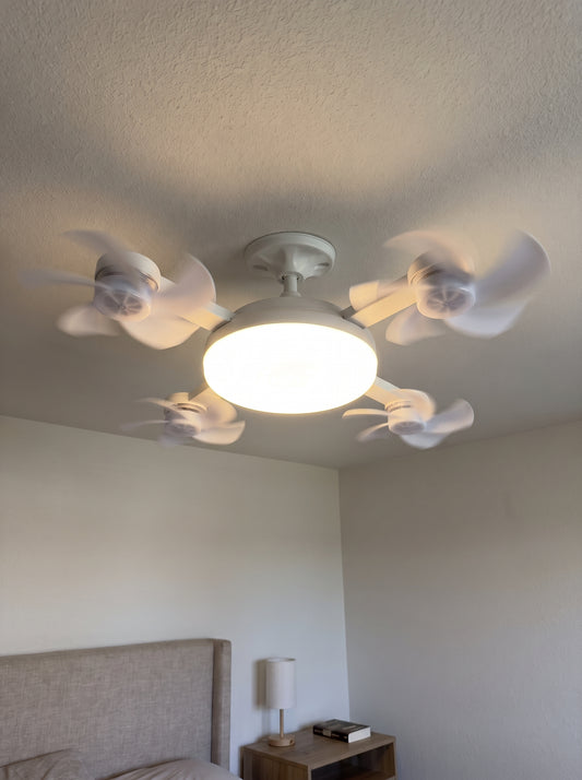 Ventilador de techo Zephrio con luz LED y control remoto