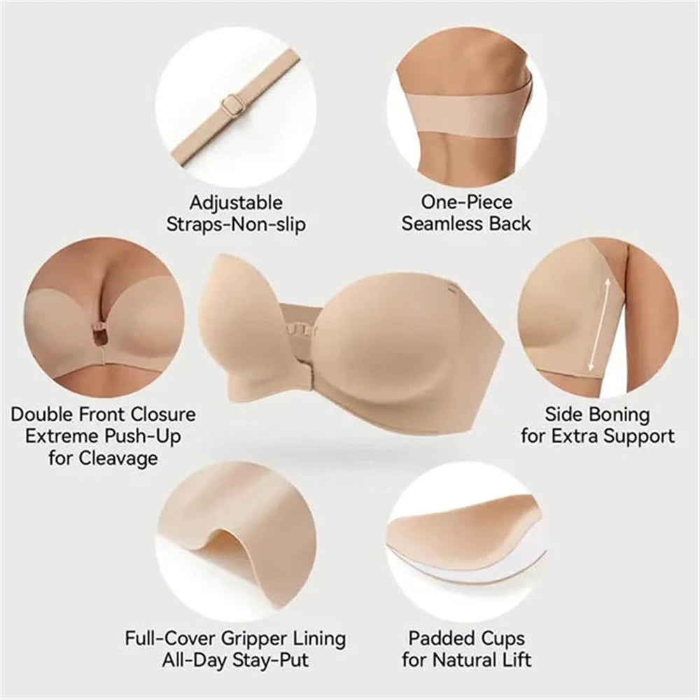 Seamless Strapless Push-Up Bralette